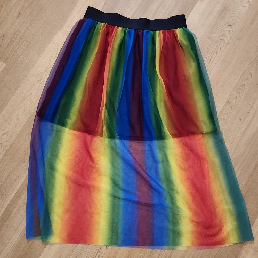 Colorful Striped Women's Midi Skirt